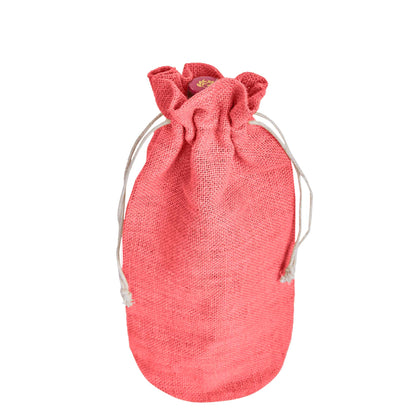 Colored Jute Wine Bottle Bags – Burlap Gift Pouches, Perfect for Weddings, Christmas, New Year, and Special Occasions (Set of 7)