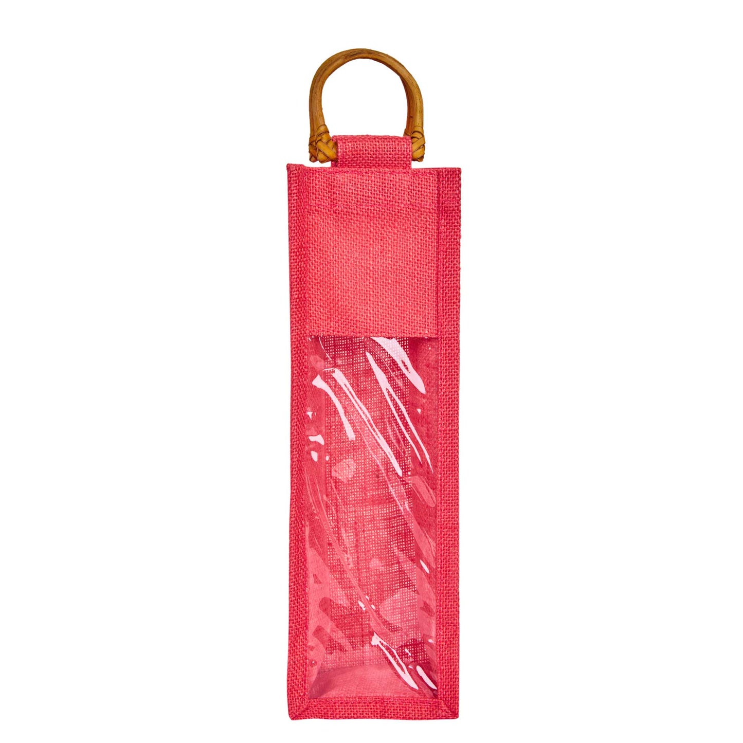 Wholesale Coloured Jute Wine Gift Bags with PVC Window – Reusable Single Bottle Carriers for Parties & Celebrations (Pack of 7)