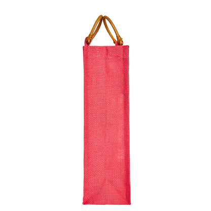 Wholesale Coloured Jute Wine Gift Bags with PVC Window – Reusable Single Bottle Carriers for Parties & Celebrations (Pack of 7)