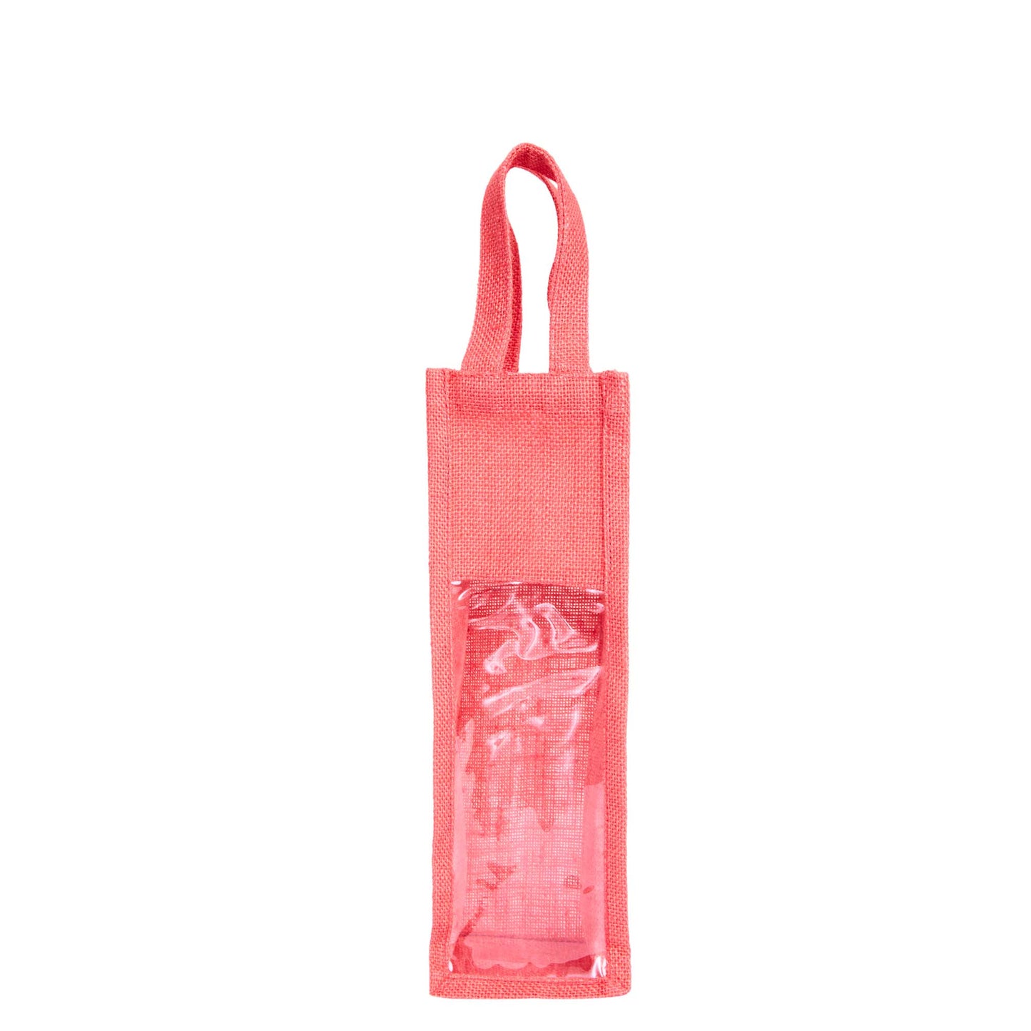 Reusable Jute Wine Gift Bags for Weddings, Parties, and Celebrations - Deep Red, Pink, Green & Orange Shades (Packs  of 6)