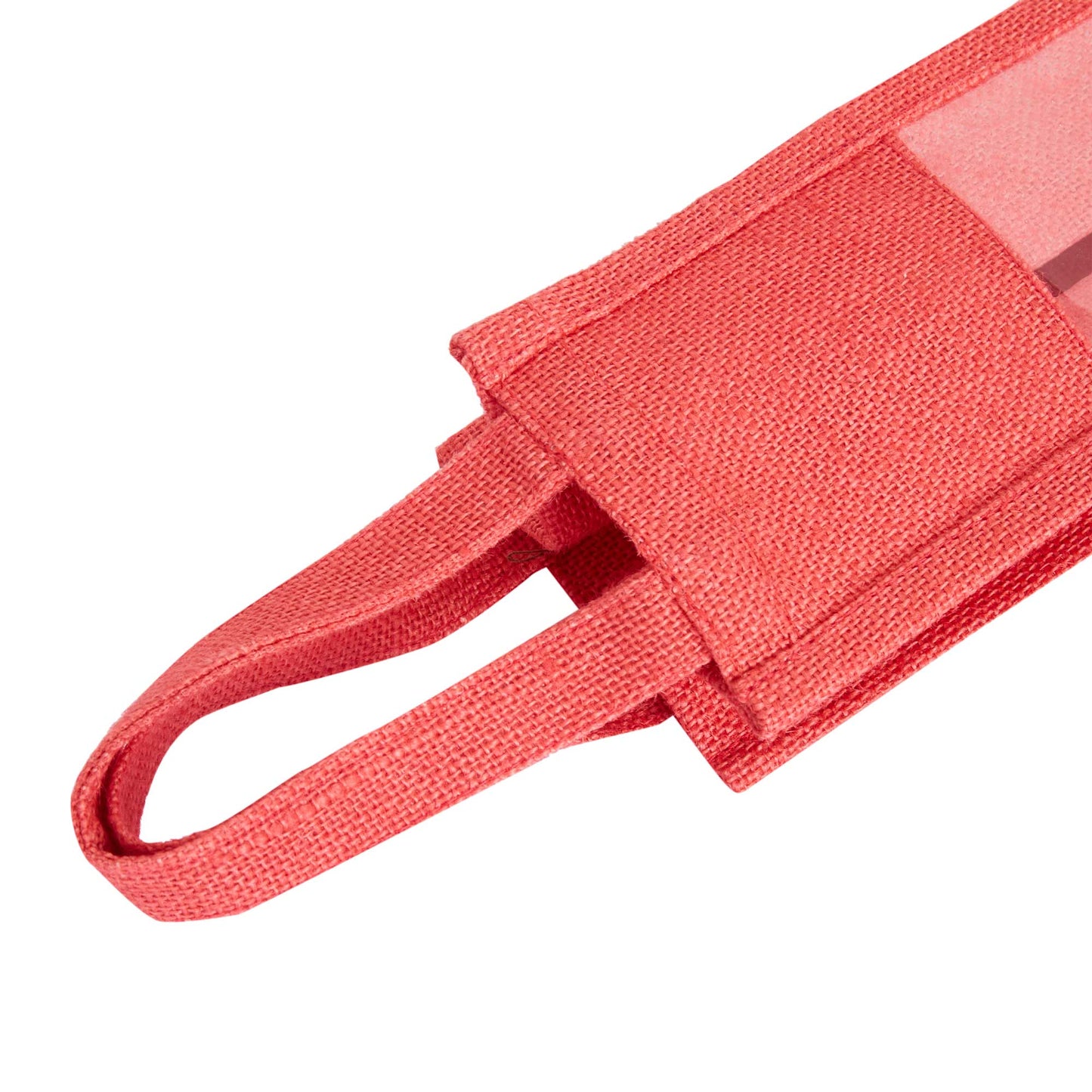 Reusable Jute Wine Gift Bags for Weddings, Parties, and Celebrations - Deep Red, Pink, Green & Orange Shades (Packs  of 6)