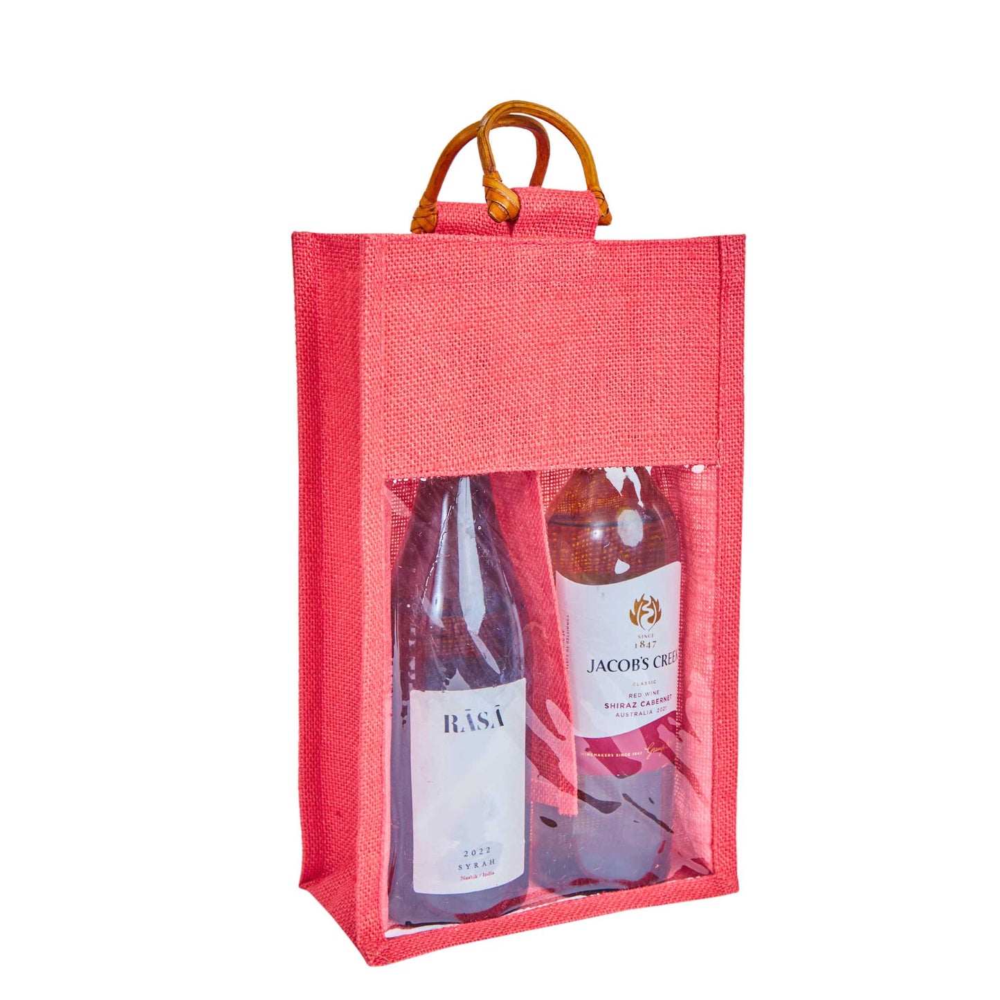 Jute Wine Gift Bags – Reusable 2-Bottle Colored Tote Bags – Weddings, Birthdays, Christmas, &  Special Occasions (Packs of 6)