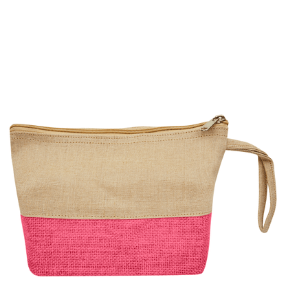 High Quality Stylish  Canvas Jute Cosmetic Pouches Pack of 6 for Women Wholesale Supply