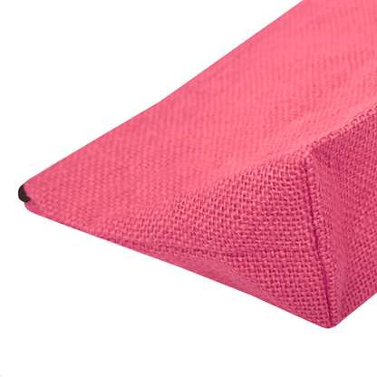 Colourful Jute Cosmetic Bags – Flat-Bottom Zippered Pouches for Makeup & Toiletries (Packs of 6)