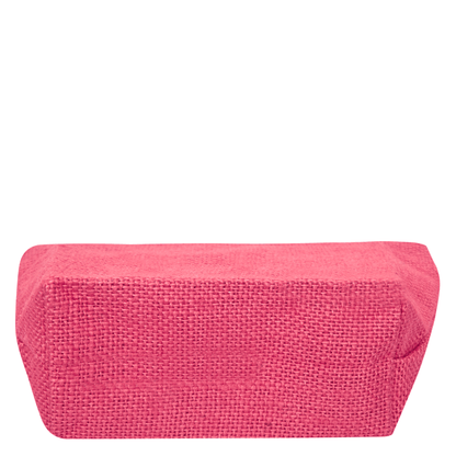 Colourful Jute Cosmetic Bags – Flat-Bottom Zippered Pouches for Makeup & Toiletries (Packs of 6)