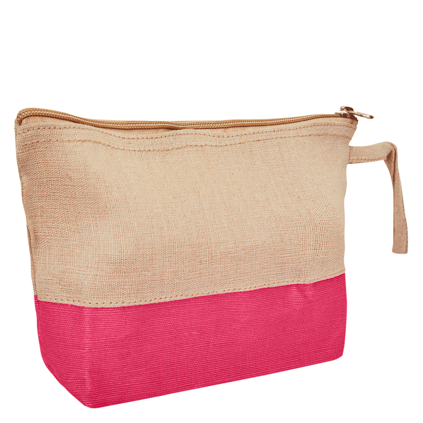 Jute Cosmetic Pouches – Travel-Friendly Zippered Burlap Bags for Makeup & Toiletries (Packs of 4)