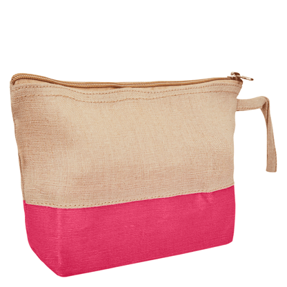 Multipurpose Eco  Jute Cosmetic Zipper Pouches Set of 6 for Women Wholesale Supply