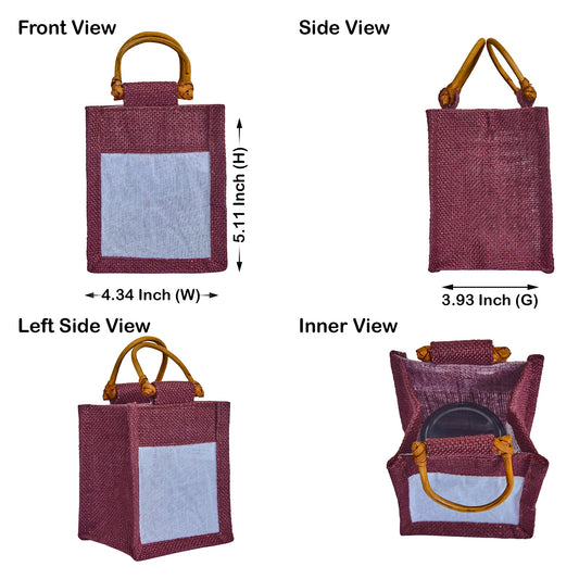 Colored Burlap Gift Bags Jute Pouches, Perfect for Christmas, New Year, Thanks Giving (7-Pack )