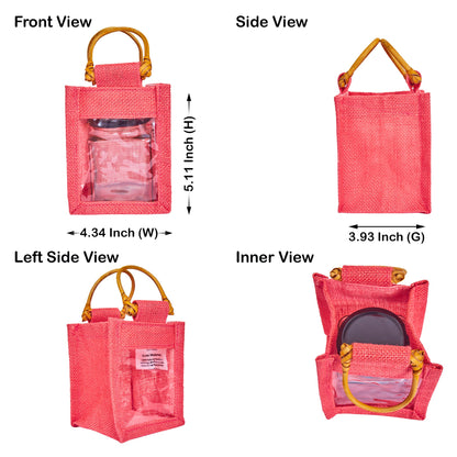 Burlap Gift Bags  – Natural Jute Pouches for Wedding, Christmas, New Year, Parties, Birthday Gifts (Packs of 7)