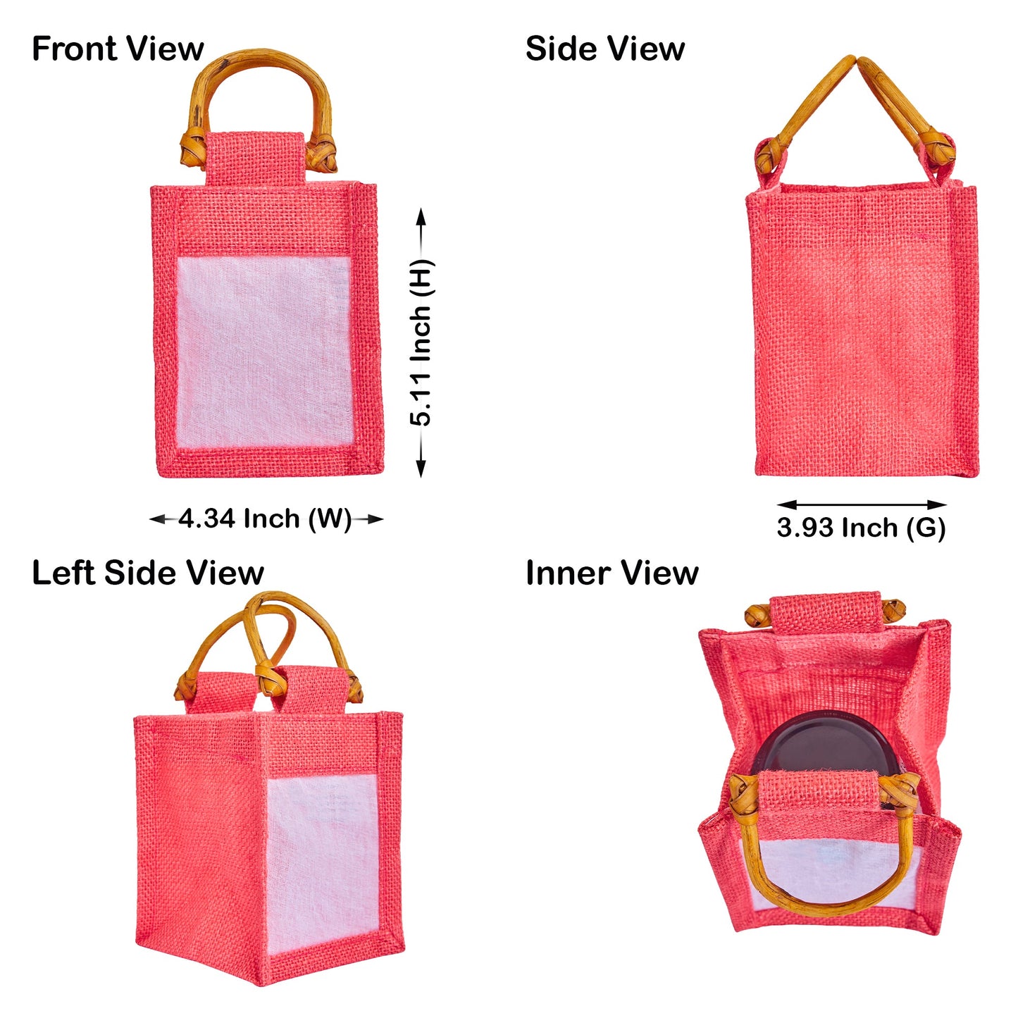 Colored Burlap Gift Bags Jute Pouches, Perfect for Christmas, New Year, Thanks Giving (7-Pack )