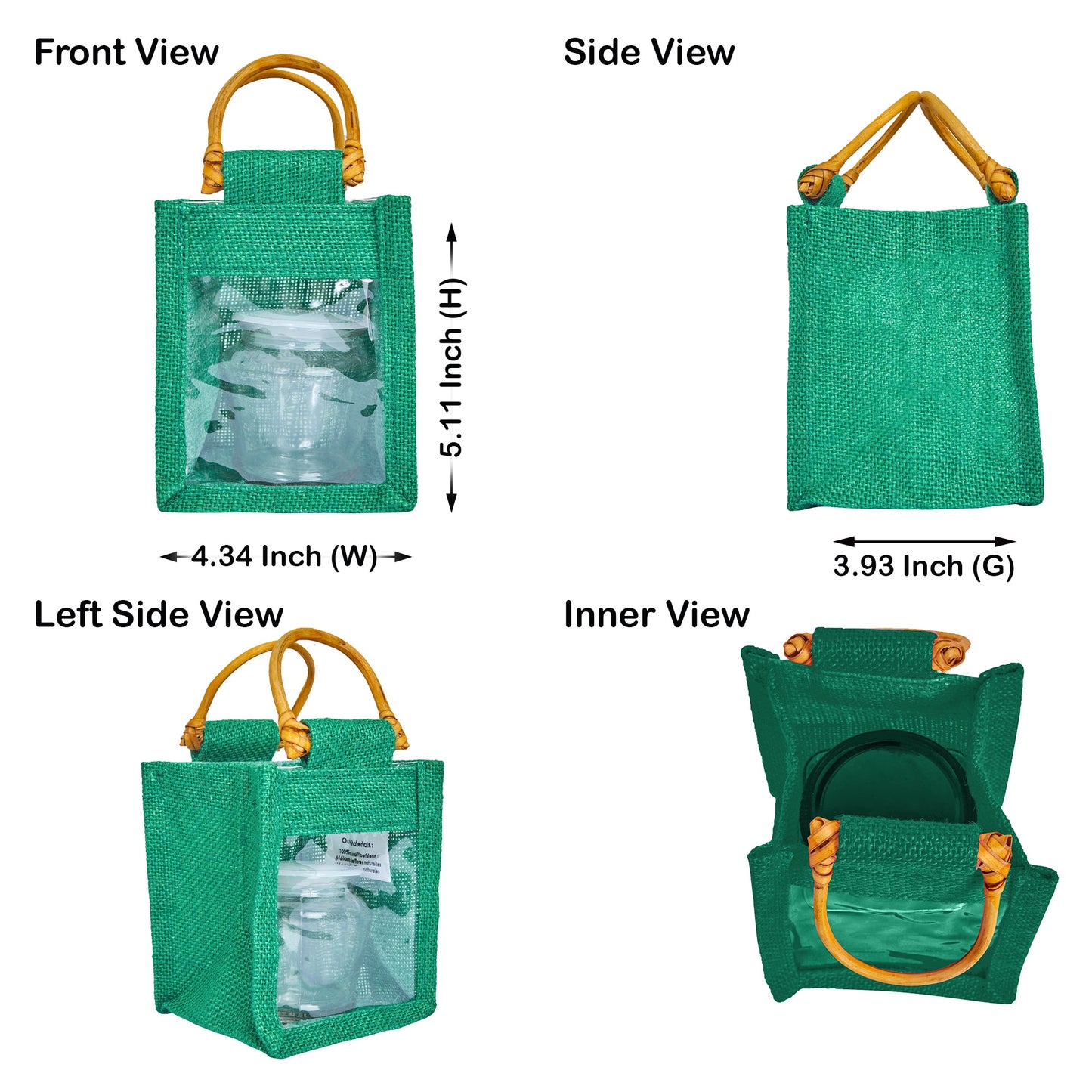 Burlap Gift Bags  – Natural Jute Pouches for Wedding, Christmas, New Year, Parties, Birthday Gifts (Packs of 7)