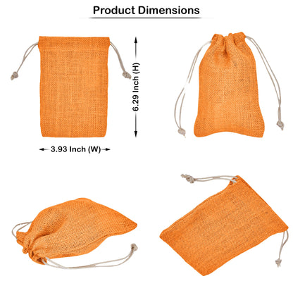 Coloured Burlap Gift Bags – Reusable Jute Drawstring Pouches for Weddings, Birthdays, Christmas, New Year, Thanks Giving (8 PCS)