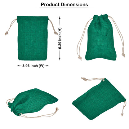 Coloured Burlap Gift Bags – Reusable Jute Drawstring Pouches for Weddings, Birthdays, Christmas, New Year, Thanks Giving (8 PCS)