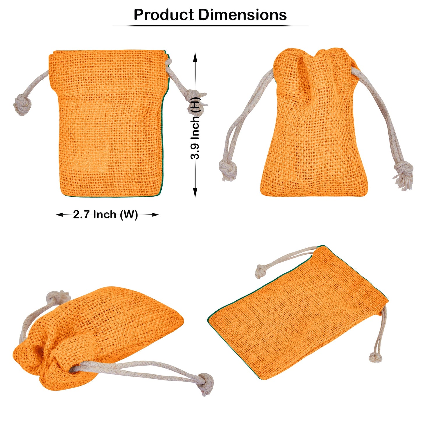 Coloured Burlap Drawstring Bags –  Small Jute Pouches for Wedding, New Year, Birthday Weddings & Christmas Gifts (8 PCS)