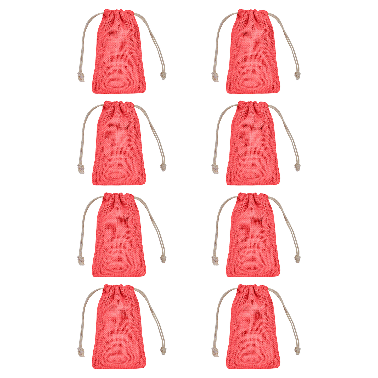 Coloured Burlap Gift Bags – Reusable Jute Drawstring Pouches for Weddings, Birthdays, Christmas, New Year, Thanks Giving (8 PCS)