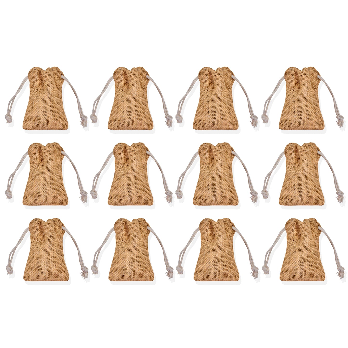 Burlap Drawstring Bags – Rustic Jute Gift Sacks for Jewelry, Weddings, Birthdays, Christmas, Party Favours (12 PCS)