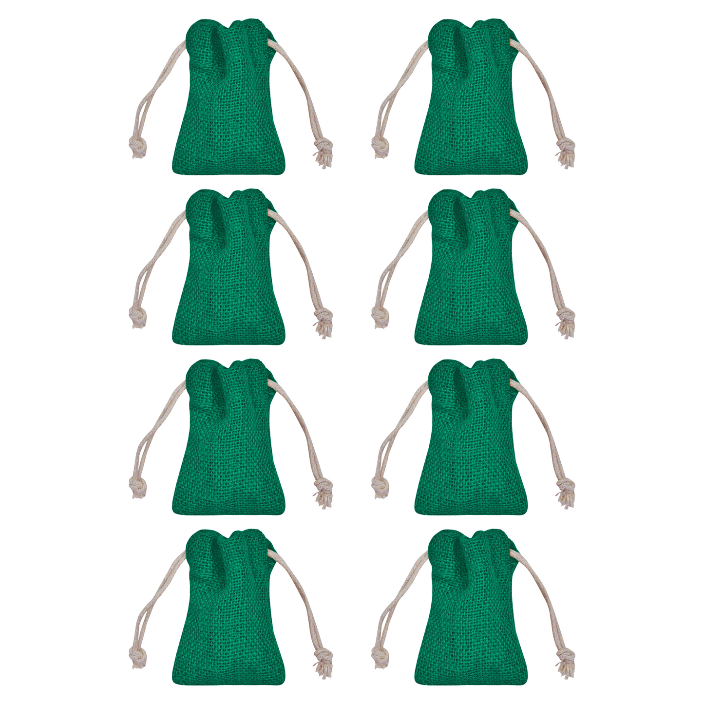 Coloured Burlap Drawstring Bags –  Small Jute Pouches for Wedding, New Year, Birthday Weddings & Christmas Gifts (8 PCS)