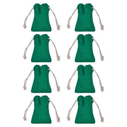 Coloured Burlap Drawstring Bags –  Small Jute Pouches for Wedding, New Year, Birthday Weddings & Christmas Gifts (8 PCS)