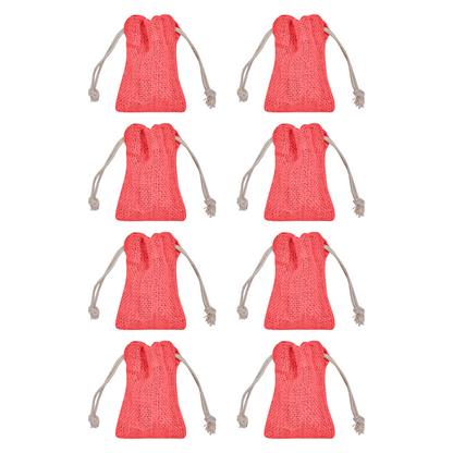 Coloured Burlap Drawstring Bags –  Small Jute Pouches for Wedding, New Year, Birthday Weddings & Christmas Gifts (8 PCS)