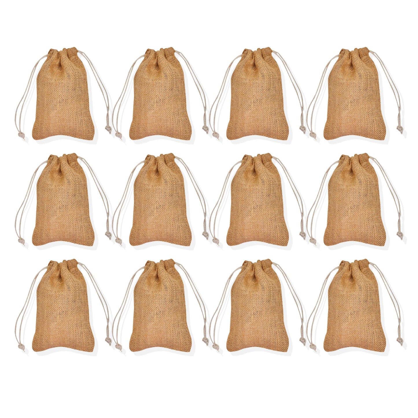 Burlap Gift Bags – Reusable Jute Drawstring Pouches for New Year, Birthday Weddings & Christmas Gifts (12 PCS)