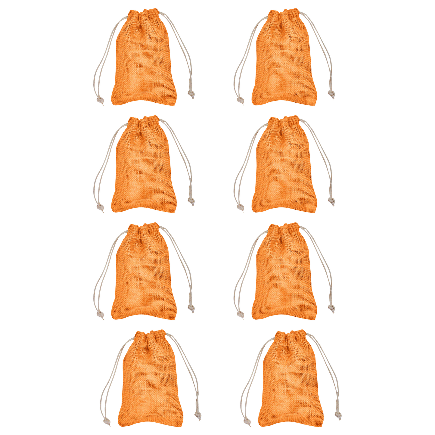 Coloured Burlap Gift Bags  – Eco-Friendly Jute Pouches for Crafts, Gifts, Party Favors & Holiday Celebrations (8 Pcs)