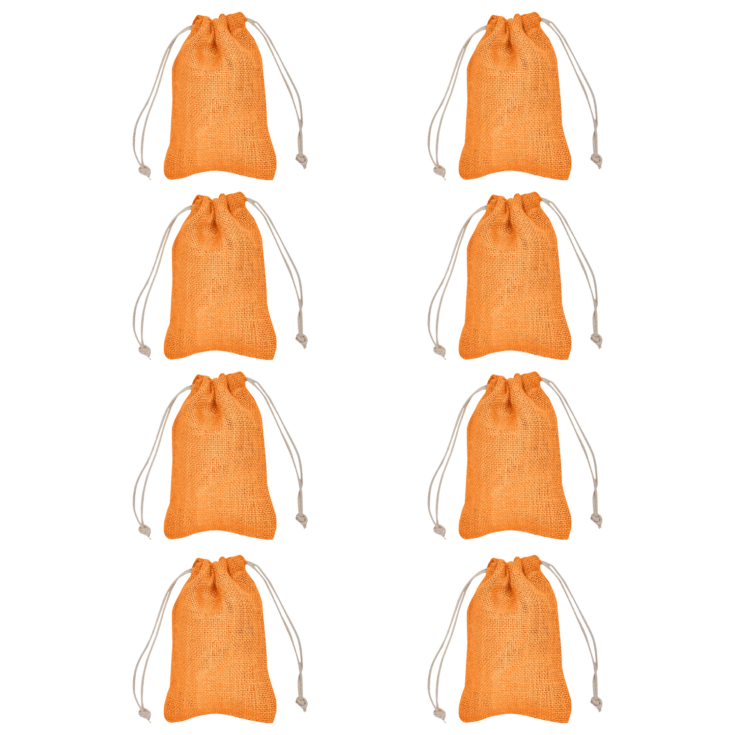 Coloured  Burlap Gift Bags Jute Drawstring Pouches for Weddings, Christmas, New Year, Parties, and Birthday Gifts (8-Pack )