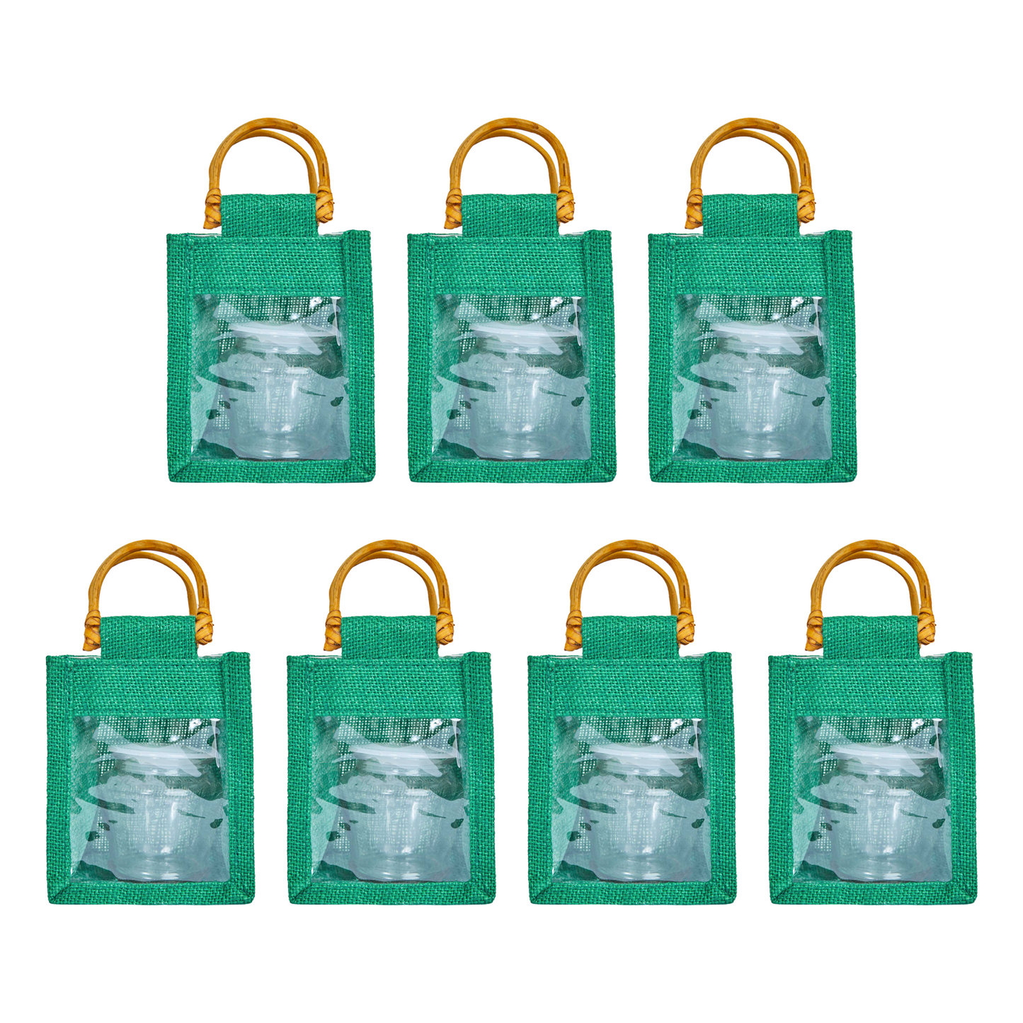 Burlap Gift Bags  – Natural Jute Pouches for Wedding, Christmas, New Year, Parties, Birthday Gifts (Packs of 7)