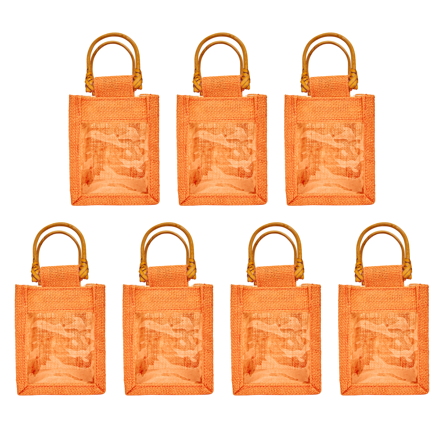 Burlap Gift Bags  – Natural Jute Pouches for Wedding, Christmas, New Year, Parties, Birthday Gifts (Packs of 7)