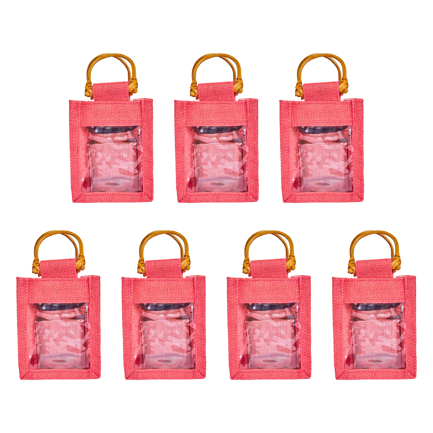 Burlap Gift Bags  – Natural Jute Pouches for Wedding, Christmas, New Year, Parties, Birthday Gifts (Packs of 7)