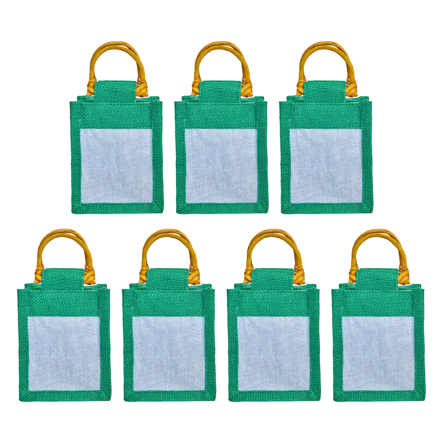 Colored Burlap Gift Bags Jute Pouches, Perfect for Christmas, New Year, Thanks Giving (7-Pack )