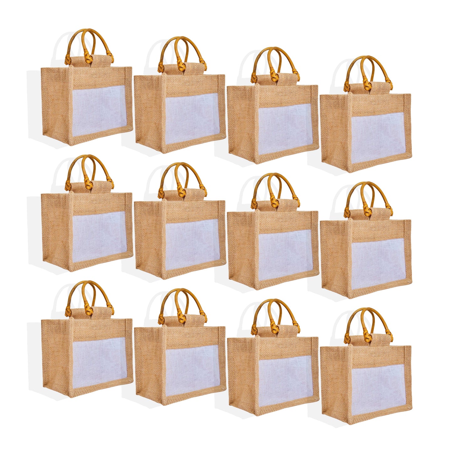 Jute Burlap Gift Bags – Reusable Favour Pouches for Weddings, Bridesmaid Gift & Party Gifting (Packs of 12)