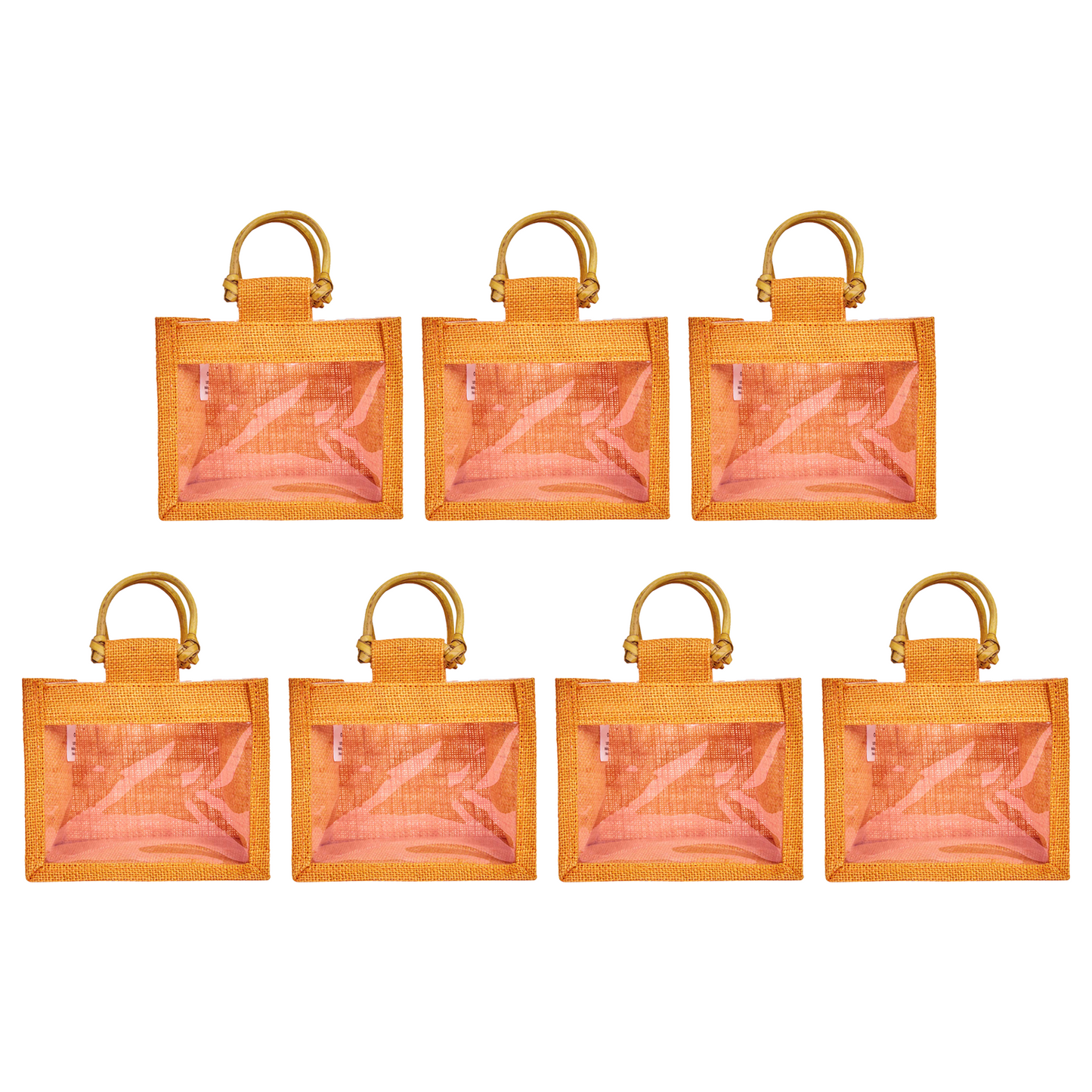 Eco-Friendly & Reusable Jute Gift Bags – Burlap Pouches for Bridesmaids, Wedding Gifts, DIY Favors (7 Pcs )