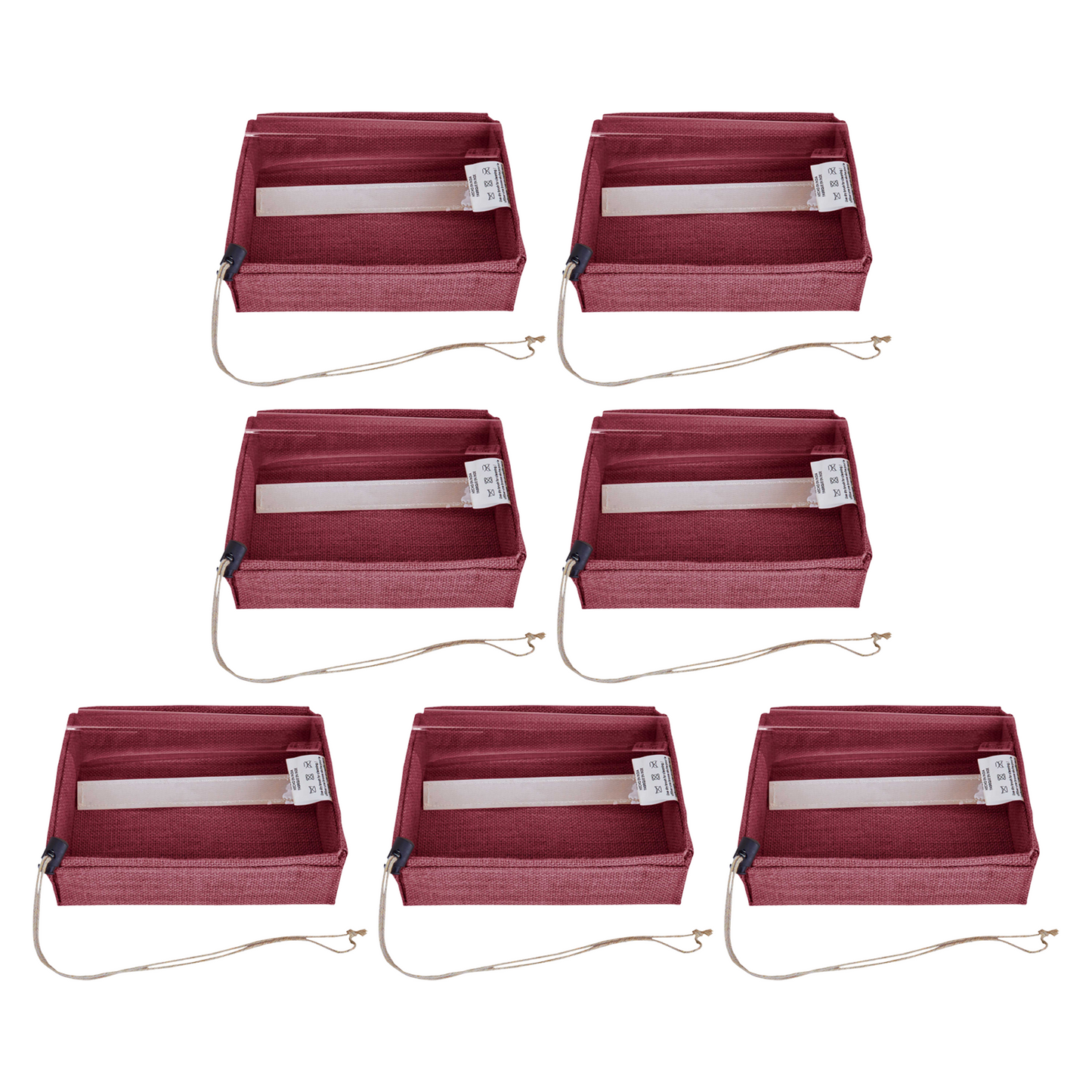 Coloured Juco Gift Boxes with Drawstring & PVC Window –Reusable Baskets for Gifting, Jewellery, Storage & Décor ( Packs of 7 )