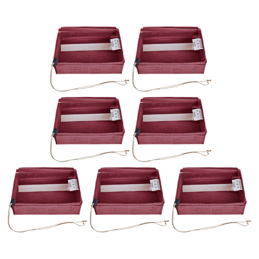 Coloured Juco Gift Boxes with Drawstring & PVC Window –Reusable Baskets for Gifting, Jewellery, Storage & Décor ( Packs of 7 )