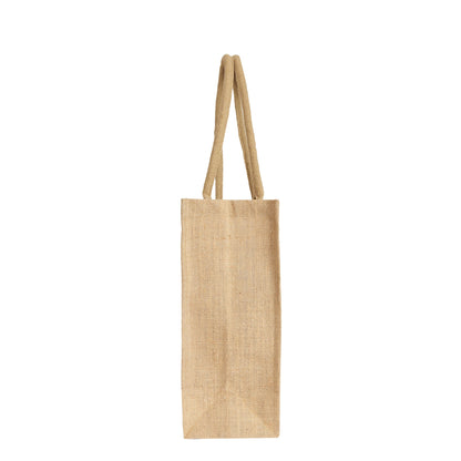 Wholesale Natural Jute with Jacquard fabric Shoulder Tote Bag for Everyday