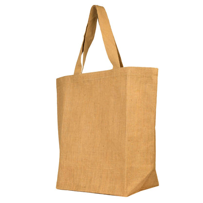 Jute Tote Bags with Handles – Wholesale Eco-Friendly Burlap Bags for Shopping, Weddings & DIY Crafts (Set of 8)