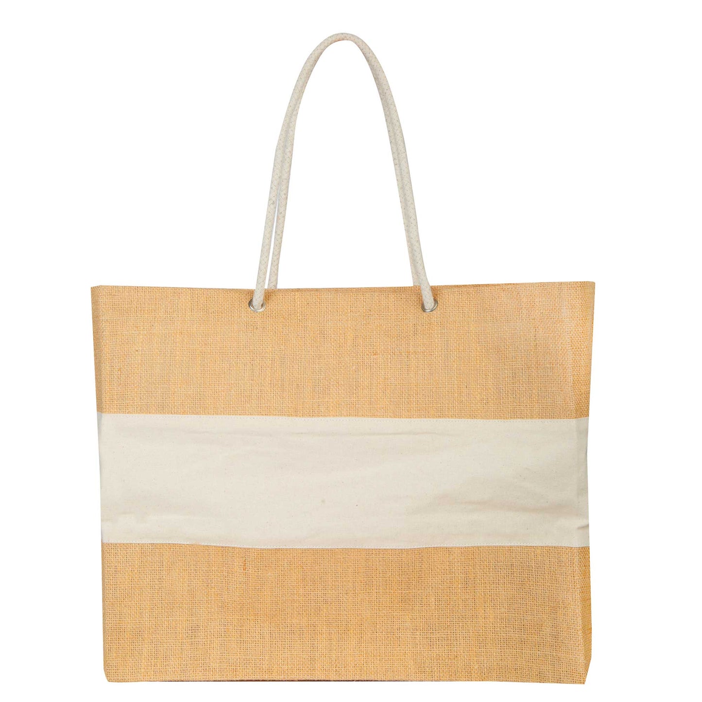 Jute Shopping Bags - Natural Burlap Totes, Reusable for Gifting, Promotions & Daily Use (Packs of 8)
