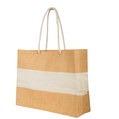 Jute Shopping Bags - Natural Burlap Totes, Reusable for Gifting, Promotions & Daily Use (Packs of 8)