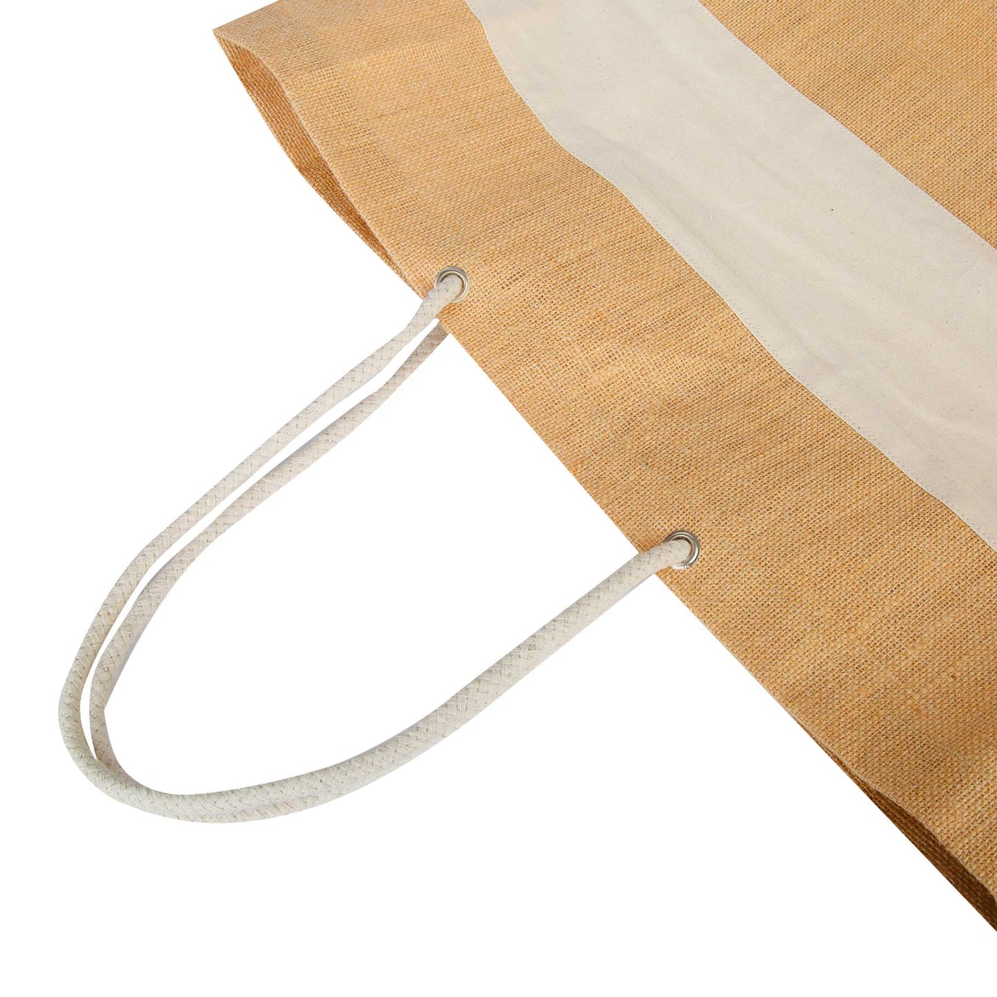 Jute Shopping Bags - Natural Burlap Totes, Reusable for Gifting, Promotions & Daily Use (Packs of 8)