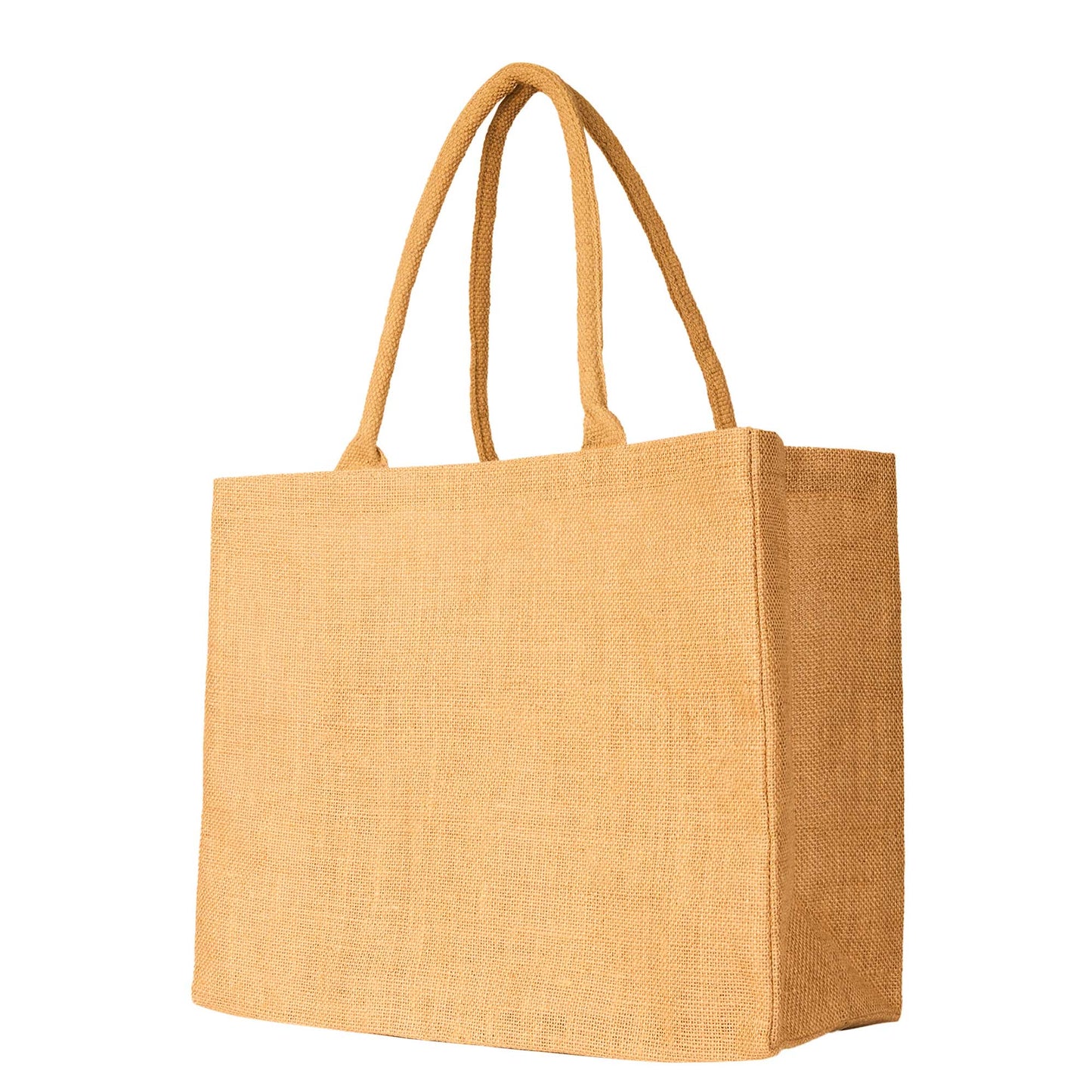 Wholesale Jute Burlap Tote Bags – Reusable Totes for Shopping, Beach, Weddings, DIY, Gifts (Packs of 12)