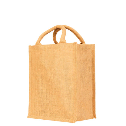 Burlap Jute Tote Bags Wholesale Eco-Friendly Totes for Shopping, Weddings, Gifts & DIY Projects (Set of 8)