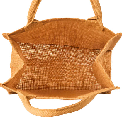Burlap Jute Tote Bags Wholesale Eco-Friendly Totes for Shopping, Weddings, Gifts & DIY Projects (Set of 8)