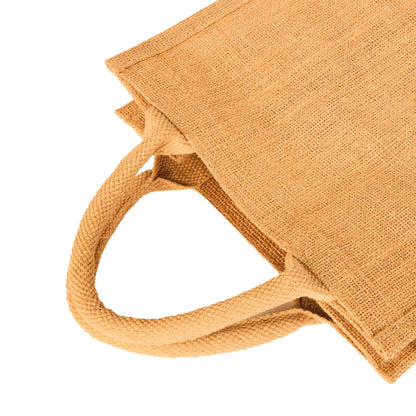 Burlap Jute Tote Bags– Durable, Eco-Friendly Totes for Shopping, Weddings, Promotional (Packs of 8)