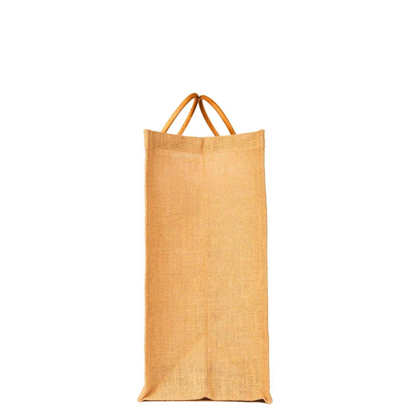 Reusable Jute Tote Bags with Cane Handles – Durable Totes for Shopping, Groceries (Set of 8)