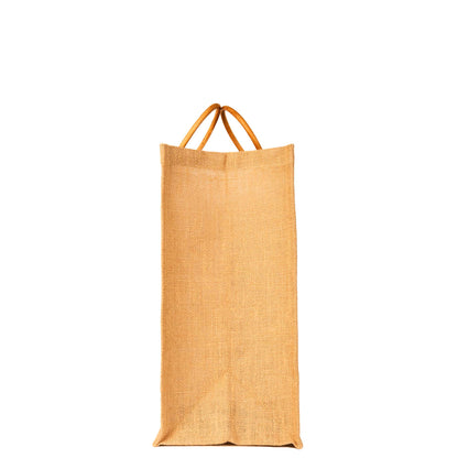 Reusable Jute Tote Bags with Cane Handles – Durable Totes for Shopping, Groceries (Set of 8)