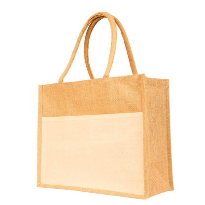 Reusable Jute Tote Bags – Wholesale Durable Totes Bag for Shopping, Beach, Gifts, DIY Crafts, Travel & Wedding (Packs of 8)