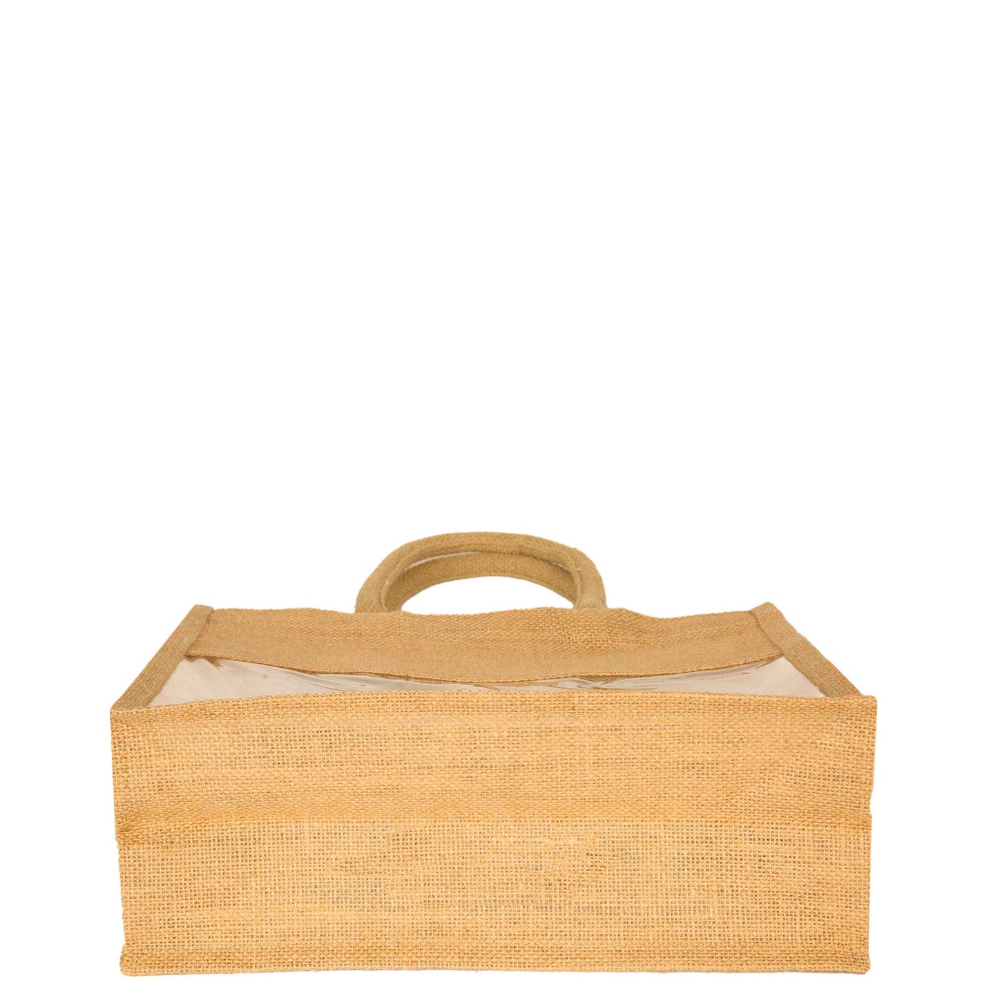 Jute Tote Bags with PVC Window – Wholesale Reusable Bags for Weddings, Christmas Parties & Special Occasions (Set of 8)
