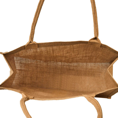 Reusable Jute Tote Bags – Wholesale Burlap Gift Totes for Women, Grocery Shopping, Weddings, Parties & Beach (Packs of 12)