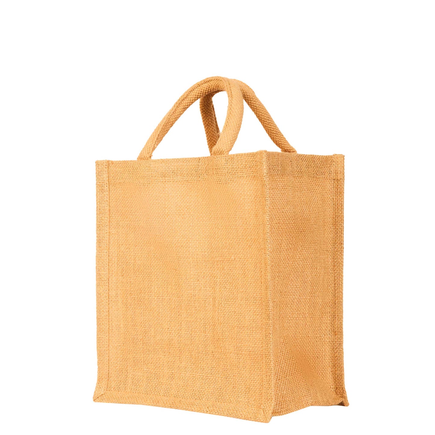 Wholesale Jute Tote Bags with Tube Handles – Reusable Blank Burlap Gift Bags, Shopping, Weddings,& Beach Trips (Packs of 12)