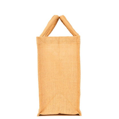 Wholesale Jute Tote Bags with Tube Handles – Reusable Blank Burlap Gift Bags, Shopping, Weddings,& Beach Trips (Packs of 12)